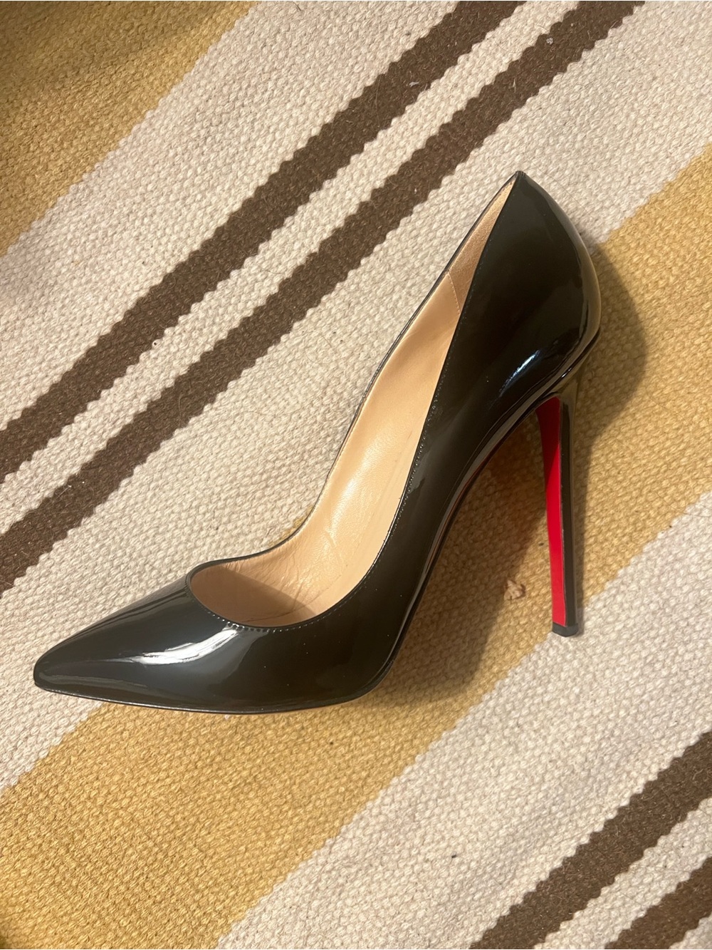 Christian Louboutin Black Pigalle Pointed-Toe Stiletto with Signature Red Sole